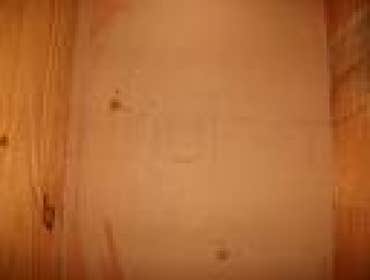 Knauf identifying stamp on drywall found in attic. Difficult to see in this photo