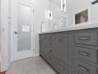 Photos by Intelligent Choice Builders Inc #6 Master bathroom remodel.