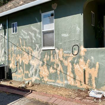 Photos by Ta Painting #1 On this house the paints was peeling ,we scraping, patch,primered with stop peeling then we painted with elastomeric paint