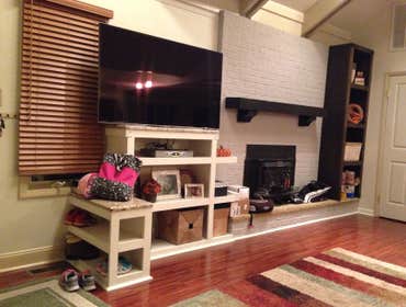 Custom shelves and mantle