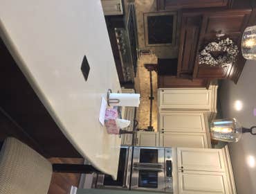 Photos by J. Roberts Installations #8 full kitchen remodel cabinets designed by cabinet shop travertine backsplash