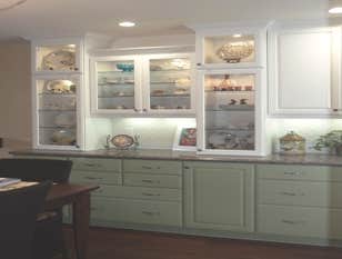 Redondo Beach Condo Kitchen in Redondo Beach was enlarged by removing a separating wall between kitchen and dining, creating one open space. Color was 