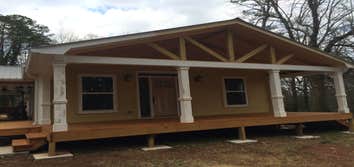 Full House Remodel & Addition Extended house, added front porch and new roofing, added detached garage, added back deck