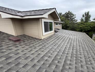 GAF Roof Replacement “Weathered Wood” New GAF systems plus roof replacement from 19 year old roof with improper ventilation, water damage, and wear and
