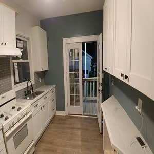 Photos by Pascal's Handyman Services, Design by Pal #11 Renovate Kitchen (added French doors to a small patio), and Bathroom entirely