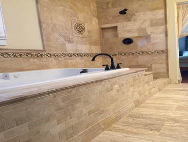 Stone master bath