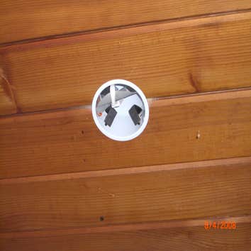 Studio City Recessed lighting in a ceiling with wood planks