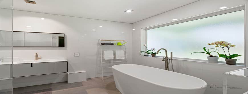 Photos by Memar Interiors, Inc #6 Contemporary bathroom remodeled by MI. Plumbing fixtures by Porcelanosa.