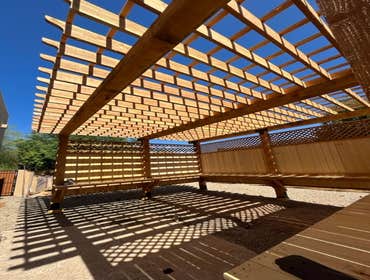 Outdoor living space/ pergola