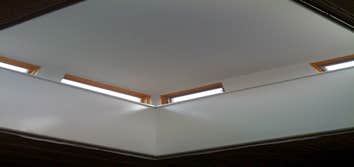 Pawtucket sky lights Remodeled old loft building skylights with maple 3/4 plywood.with a beautiful paint job.