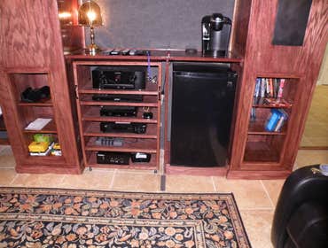Photos from Vh improvement inc transforms a room in the basement into a media room