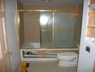 Complete Bathroom Renovation Bathroom suffered major water damage covered by insurance