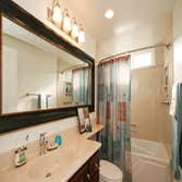 Hallway Bathroom This bathroom was completely re-done. The challenge was to give this large family a beautiful, functional, and durable bathroom in a 