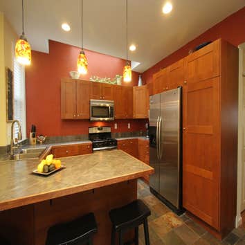 Kitchen with a sky light