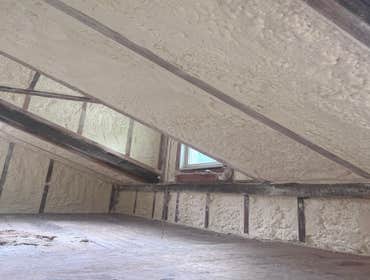 Photos by Ortiz Spray Foam Insulation, LLC #1 A combination of open and closed-cell spray foam was done in these projects. Clients were very happy wit