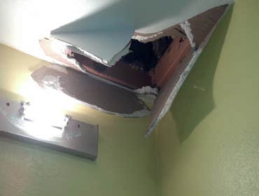 Stepped through attic ceiling?