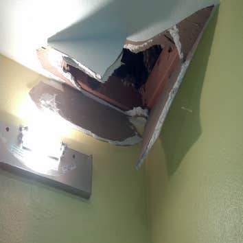 Stepped through attic ceiling?
