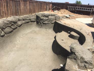 Free Form Pool With Art Rock