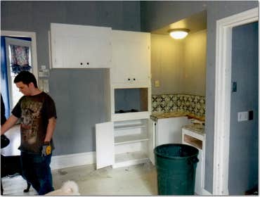 Kitchen during demo -
