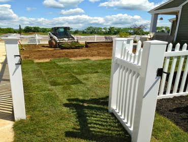 White Vinyl Picket Fence