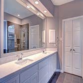 Flat walls - enamel cabinets