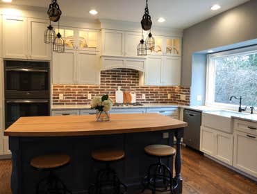 Solid Oak Butcher Block Island