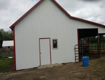 Rebuilt barn sided and roof