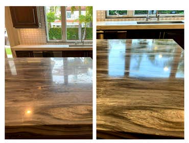 Photos by Marble Specialist #5 Marble Kitchen Countertop Complete Restoration