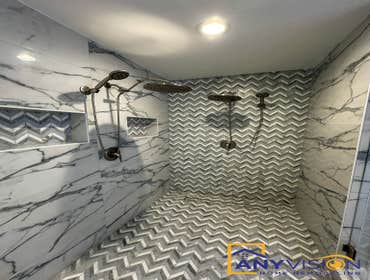 Kitchen and bathrooms