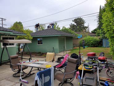 Garage before converting to ADU
