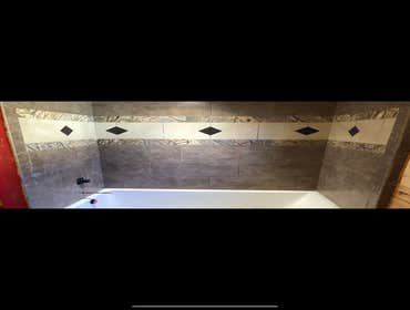 Bath Surround Custom tile tub surround in Eugene Oregon