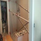 Photos by Dreamworks Usa #4 Complete bathroom renovation
Floating vanity and wardrobe cabinet With onyx shower with custom cut glass enclosure.