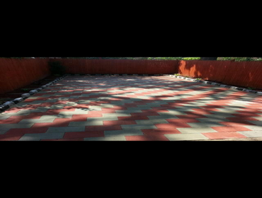 Outside work pavers, addition and siding. Photos of outside work. Back yard pavers