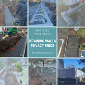 Retaining Wall With Fence