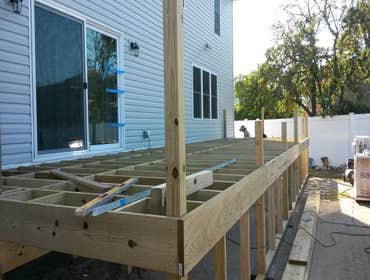 Deck framing Lido Beach