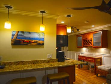 Scowley Vacation Rental Full remodel of absolutely everything. New ceilings, bath, floors, wall texture...everything. We even designed and decorated th