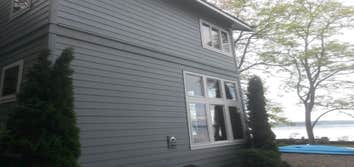 Exterior painting and updated soffits with can lights