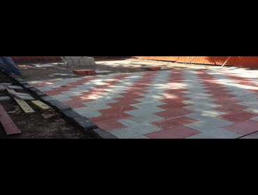 Outside work pavers, addition and siding. Photos of outside work. Back yard pavers