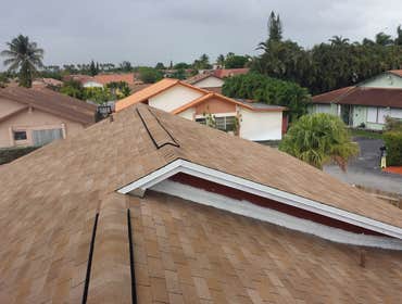 Shingle Roof in Miami GAF three tab shingle roof and accessories