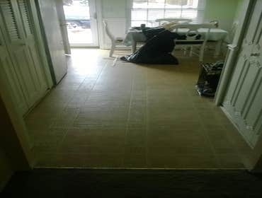 whole house remodel Kitchen remodel, resurfaced cabinets, tile backsplash, new vinyl plank flooring (click together), new custom toe kicks, transition 