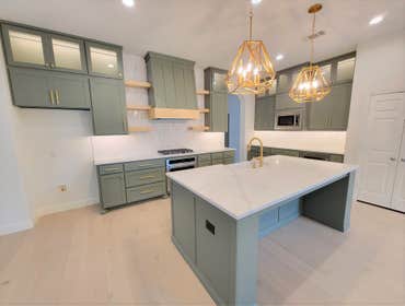 Photos by Trublue of Allen #35 Full kitchen remodeling. New cabinets, countertops, lighting, flooring.
