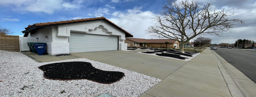 After picture of the front yard