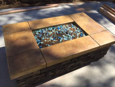 Firepit bbq and concrete Concrete slab
fire pit and outdoor kitchen