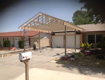 Car Port This is a two car custom made car port.