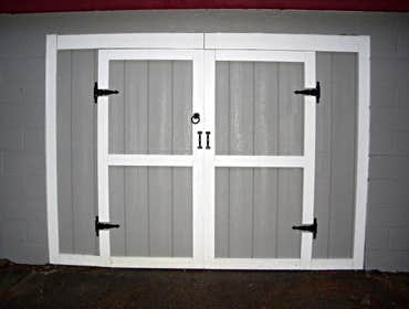 Old garage door makeover