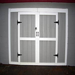 Old garage door makeover