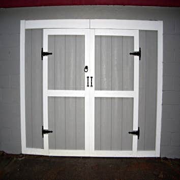 Old garage door makeover