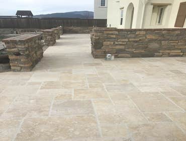 Photos by D C S Interlocking Pavers #1 Pavers, deck, water fountain
