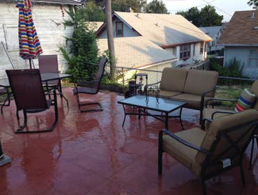 New colored stamped patio
