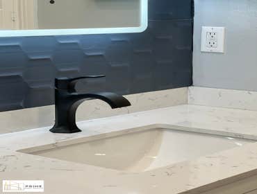 Seamless tile walk in shower